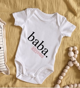 BK Kids Baba Anlamı Tasarımlı Bebek Body Zıbın - Model 1