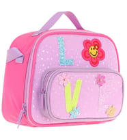 Kaukko Kids Kız Çocuk Isı Yalıtımlı İki Bölmeli Beslenme Çantası (Simli Love Baskılı) L7211