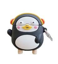 BİPOWER BİPOWER Airpods 1-2 Uyumlu Kılıf Sevimli Penguen Siyah