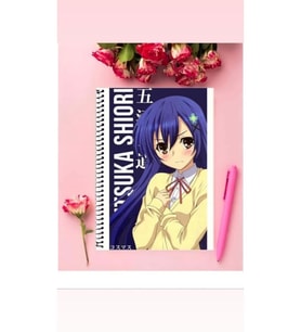 Shiori Itsuka Anime Defter 1 Adet Özel Tasarım A4 Boyutu Telli Çizgili Defter 21*29 Cm