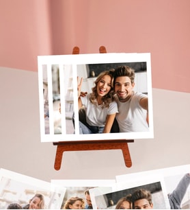 Kişiye Özel 6 Fotoğraflı Şövale Masaüstü Polokart Resim
