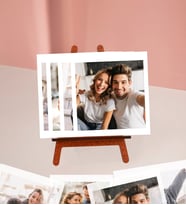 Kişiye Özel 6 Fotoğraflı Şövale Masaüstü Polokart Resim