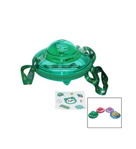 UFO MODELİ RENKLİ MİKA KRİSTAL SULUK MATARA PİPETLİ - TAŞIMA ASKILI 550ML ( HERHANGİ BİR RENK  GÖNDERİLİR )  (5343)