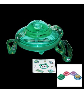 UFO MODELİ RENKLİ MİKA KRİSTAL SULUK MATARA PİPETLİ - TAŞIMA ASKILI 550ML ( HERHANGİ BİR RENK GÖNDERİLİR ) (5343)