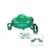 UFO MODELİ RENKLİ MİKA KRİSTAL SULUK MATARA PİPETLİ - TAŞIMA ASKILI 550ML ( HERHANGİ BİR RENK  GÖNDERİLİR )  (5343)