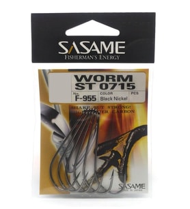 Sasame Worm ST 0715 Black Nikel Olta İğnesi Black Nickel-NO:2/0