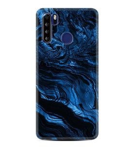 Reeder P13 Blue Max Kılıf Desenli Silikon Blue MArble