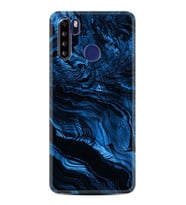 Reeder P13 Blue Max Kılıf Desenli Silikon Blue MArble