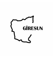 Giresun Harita Araba Sticker siyah 17x14 CM (Siyah)