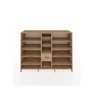 Kronos Dolap 11 Raflı 3 Çekmeceli  220x59x163 Çam-Çam