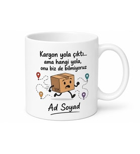 Kargo Temalı Komik Baskılı Kupa Bardak Kurye Hediye Espirili Mug