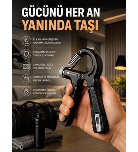 Northcity Yeni Nesil El Yayı Sayaçlı Ayarlanabilir Çelik Grip Antrenmanı Aracı
