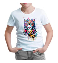 Three Tigers Three Angels - Kaplan Beyaz Çocuk Tshirt