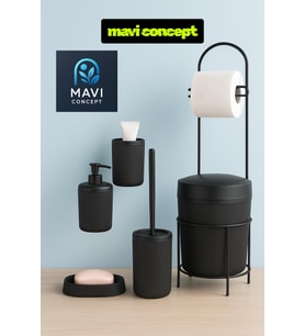 Lüks Şık 6’lı Banyo Seti (Siyah)