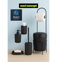 Lüks Şık 6’lı Banyo Seti (Siyah)
