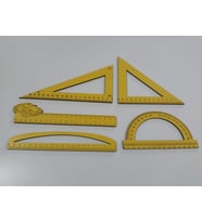 Cetvel Takımı 5 li Set (3 mm MDF) Matematik-Okul için
