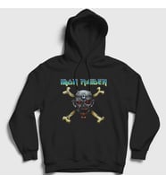 Presmono Unisex Siyah Skull Iron Maiden Kapüşonlu Sweatshirt 87060tt