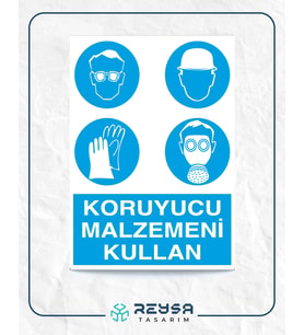 Koruyucu Malzemeni Kullan Sticker