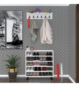 Kenzlife ayakkabılık çapula5 byz 83*080*30 kapaksız 5 raflı 20 çift ayakkabı kapasitesi