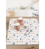 Baskılı Bulaşık Kurutma Matı 42x52 Cm Kurulama Bezi Örtüsü Mf-077