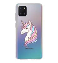 Samsung Galaxy Note10 Lite  Kapak Unicorn Tasarımlı Şeffaf Silikon Kılıf