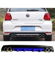Vw Polo Mk5 Mavi Difüzör Çiftli Yuvarlak Egzoz Görünümlü D Tip Difizör 2009-2017