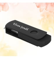 KİŞİYE ÖZEL İSİM BASKILI PLASTİK KUTULU USB BELLEK 32GB (Siyah)