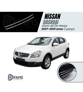 Nissan Qashqai Krom Alt Ön Panjur 2007-2010 Arası  2 Prç. P. Çelik
