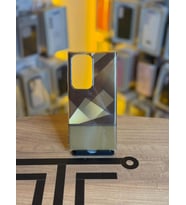 Samsung S24 Ultra Uyumlu Kristal Görünümlü Geometrik Desenli Parlak Kılıf (Sarı)