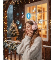 Şarjlı Kablosuz Tavşan Tasarımlı Bluetooth Kulaklık TF Kart Girişli