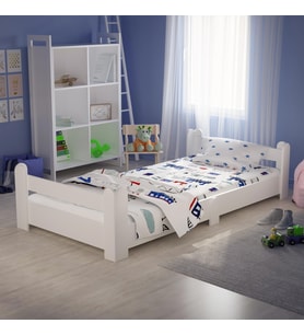 Tulipkids Montessori Karyola Beyaz 90x190 Yatak Uyumlu Oval Kesim Çocuk Yatağı Kids-101