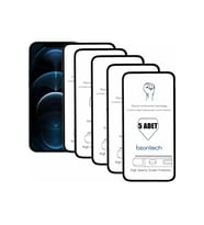 Apple Uyumlu iPhone 12 Pro Max İle Ekran Koruyucu Tam Kaplayan 5li Set