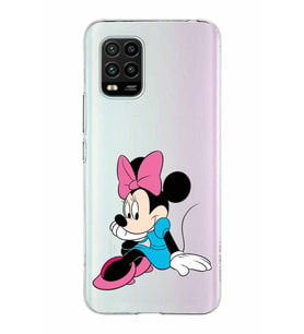 Xiaomi Mi 10 Lite Uyumlu Kapak Minnie Mouse Tasarımlı Şeffaf Silikon Kılıf