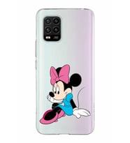 Xiaomi Mi 10 Lite Uyumlu Kapak Minnie Mouse Tasarımlı Şeffaf Silikon Kılıf