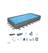 Bestway APX 365 561KJ Dikdörtgen Prefabrik Havuz Seti 9,56 m x 4,88 m x 1,32 m BW585