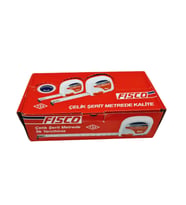 Fısco Uni-Matic II 3 Metre Çelik Şerit Metre  Avuç İçi Rahatlığı ve Kolay Kilitleme  Orijinal  12 ADET (Beyaz)