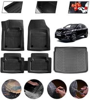 Nissan Qashqai 2013-2021 Tekna Uyumlu Paspas Araca Özel Bagaj Havuzu MBS Siyah