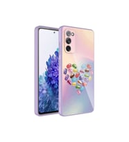 Samsung Galaxy S20 FE Uyumlu Kılıf Kamera Korumalı Desenli Sert Silikon Zore Epoksi Kapak (Model 1)