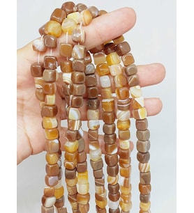 Akik Taşı Küp Şekilli 6-7mm Aralığı Dizi (54452)