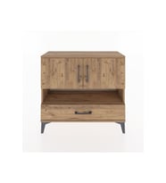 Arges Şifonyer 3 Raflı Tek Çekmeceli 2 Kapaklı 88x30x80 Çam-Çam
