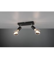 RİOLIGHT MODERN1 SİYAH1 2XE27 MAFSALLI HAREKETLİ1 BAŞLIK(GLOP AMPUL HARİÇ) METAL SPOT AVİZE (Beyaz)