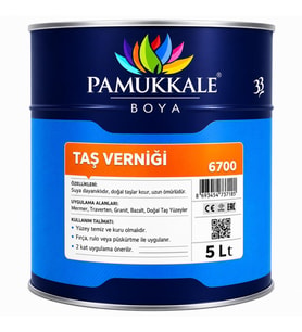 Pamukkale Doğal Taş Vernik Solvent Bazlı Şeffaf 5 Lt