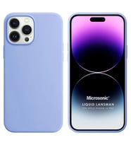 Microsonic Apple iPhone 14 Pro Kılıf Liquid Lansman Silikon Mavi