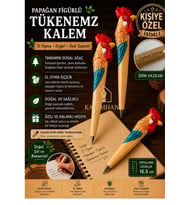 Kalemhane Kişiye Özel El Oyma İşçilik Özel Yapım Tükenmez Kalem Horoz Figürlü