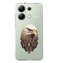Xiaomi Redmi Note 13 Kartal Desenli Şeffaf Telefon Kılıfı