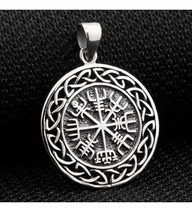 Viking Vegvisir Pusulası Denizci Gümüş Kolye Ucu