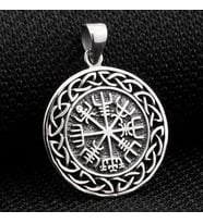 Viking Vegvisir Pusulası Denizci Gümüş Kolye Ucu
