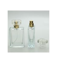 PARFÜM VE KOLONYA ŞİŞESİ 50 ML 5 ADET DOLGULU ÖZEL KOLAY KAPAMA CAM ŞİŞE (Şeffaf)