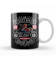 Streetbiker Custom Motorcycle Kupa Bardak Porselen