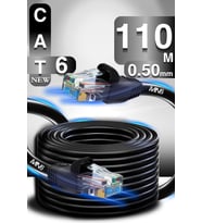 Mn6 M106 110 Metre Internet Kablosu/utp 0.50mm Cat6 Iki Kat Korumalı/iç Dış Mekan/110m Ethernet Kablosu